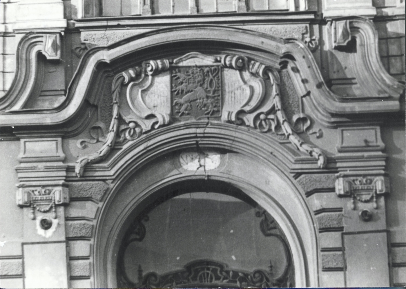 Detail štukové výzdoby městské radnice