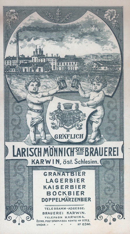 Etiketa Larisch-Mönnichova pivovaru