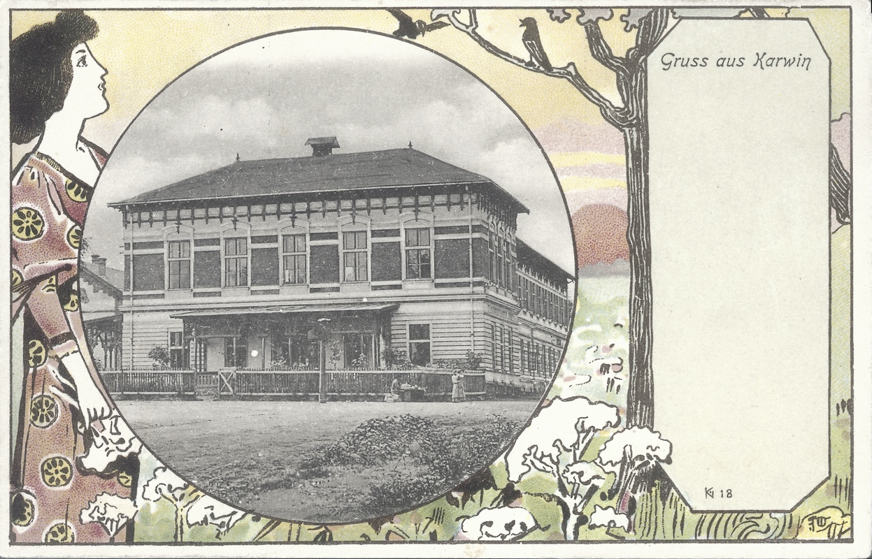 Závodní hotel na dobové pohlednici