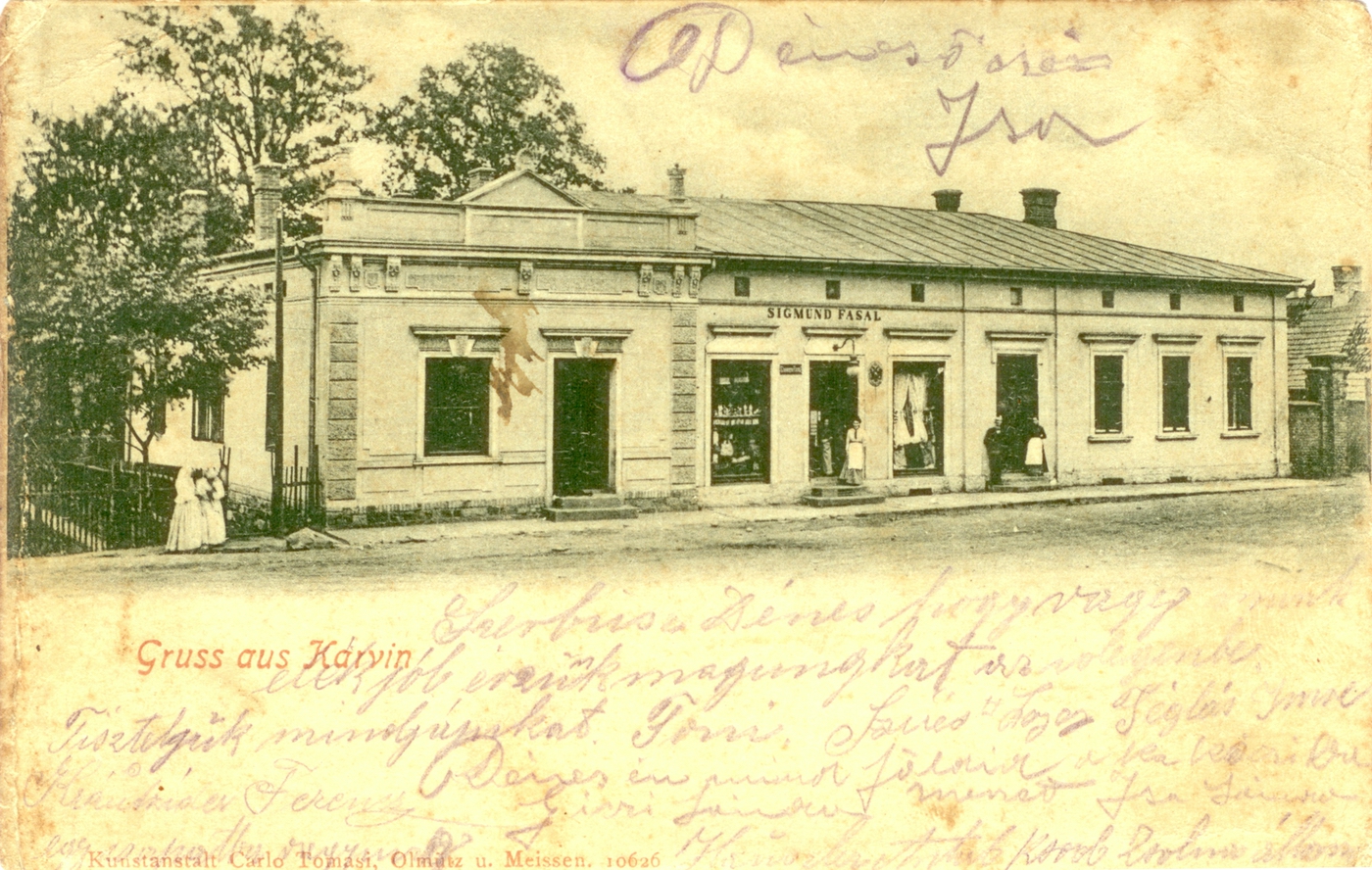 Původní obchod v domě čp. 84: Sigmund Fasal