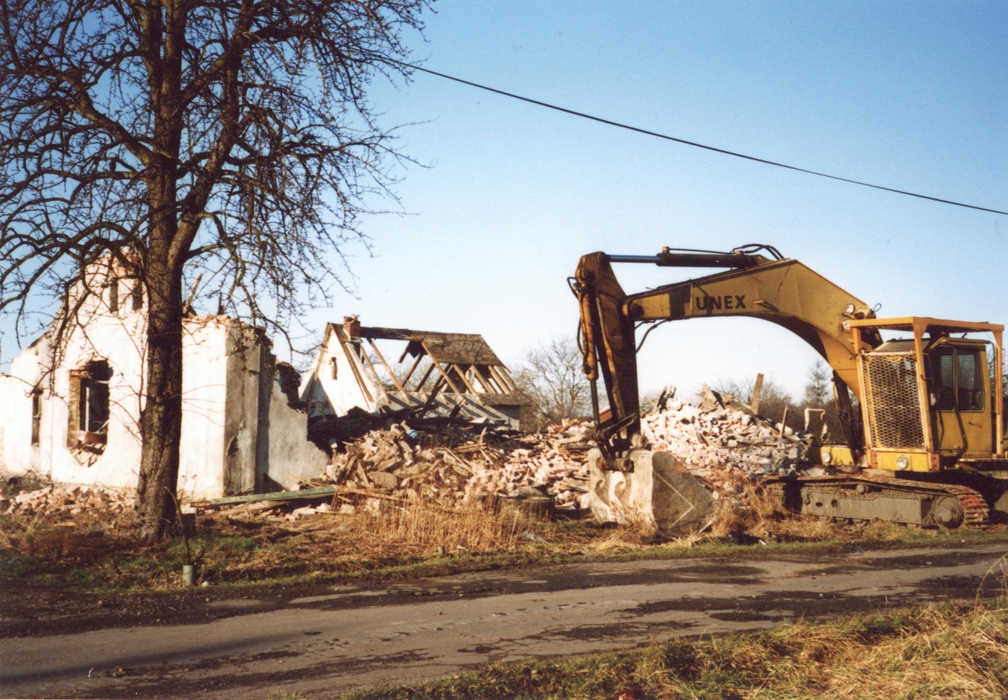 Demolice domu čp. 180 na snímku z 15.1.2007 (Sbírka Józefa Chmiela)