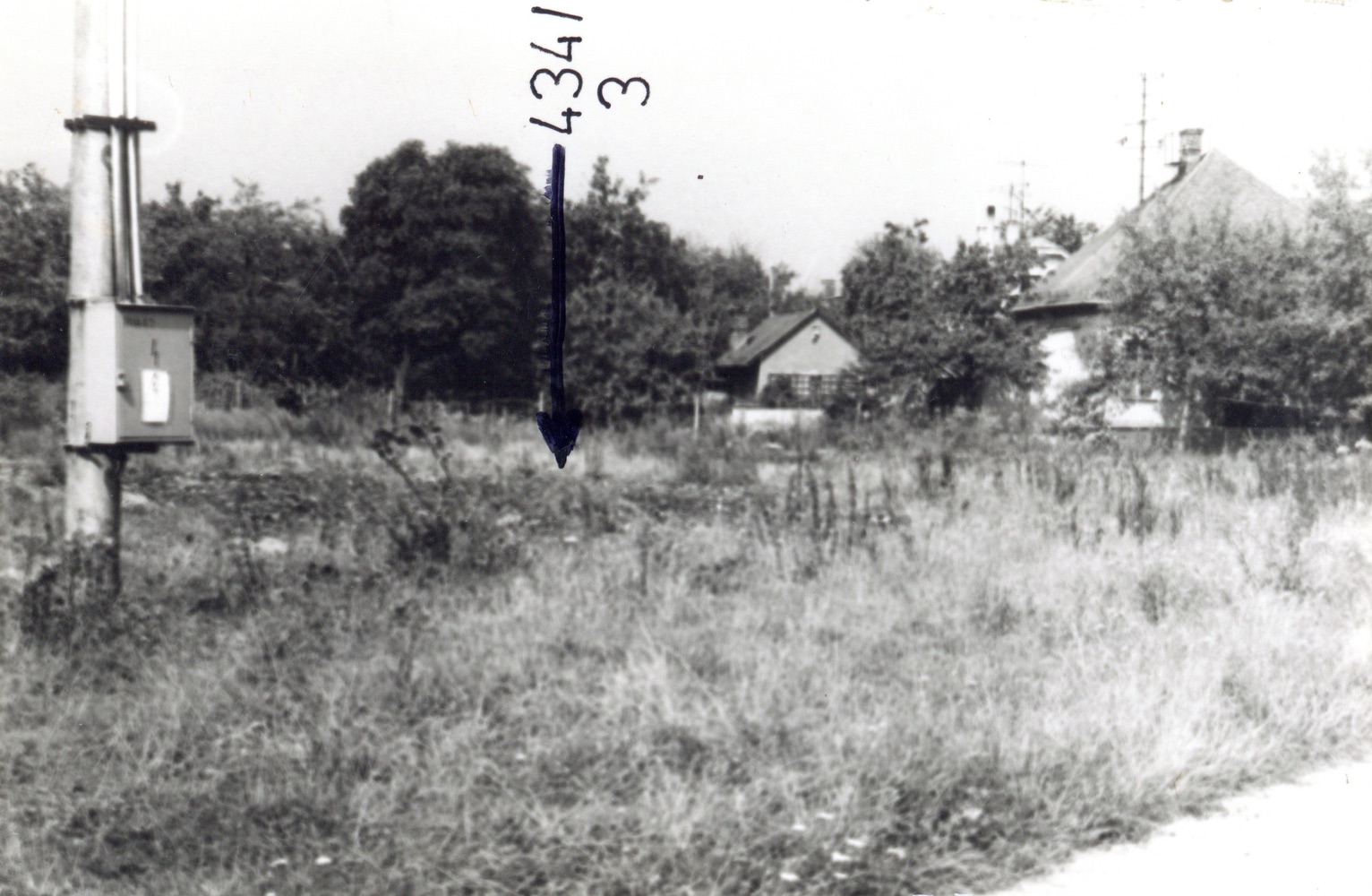 Místo, kde stával dům čp. 434 na snímku z 5.8.1992 (Sbírka Józefa Chmiela)