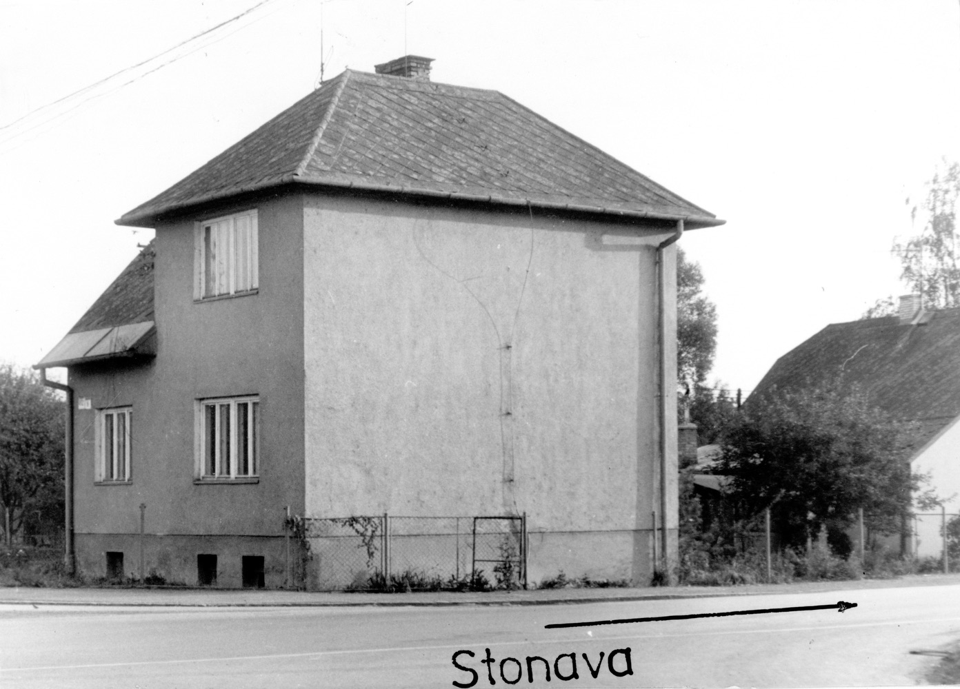 Dům čp. 492 na snímku z 5.10.1988 (Sbírka Józefa Chmiela)