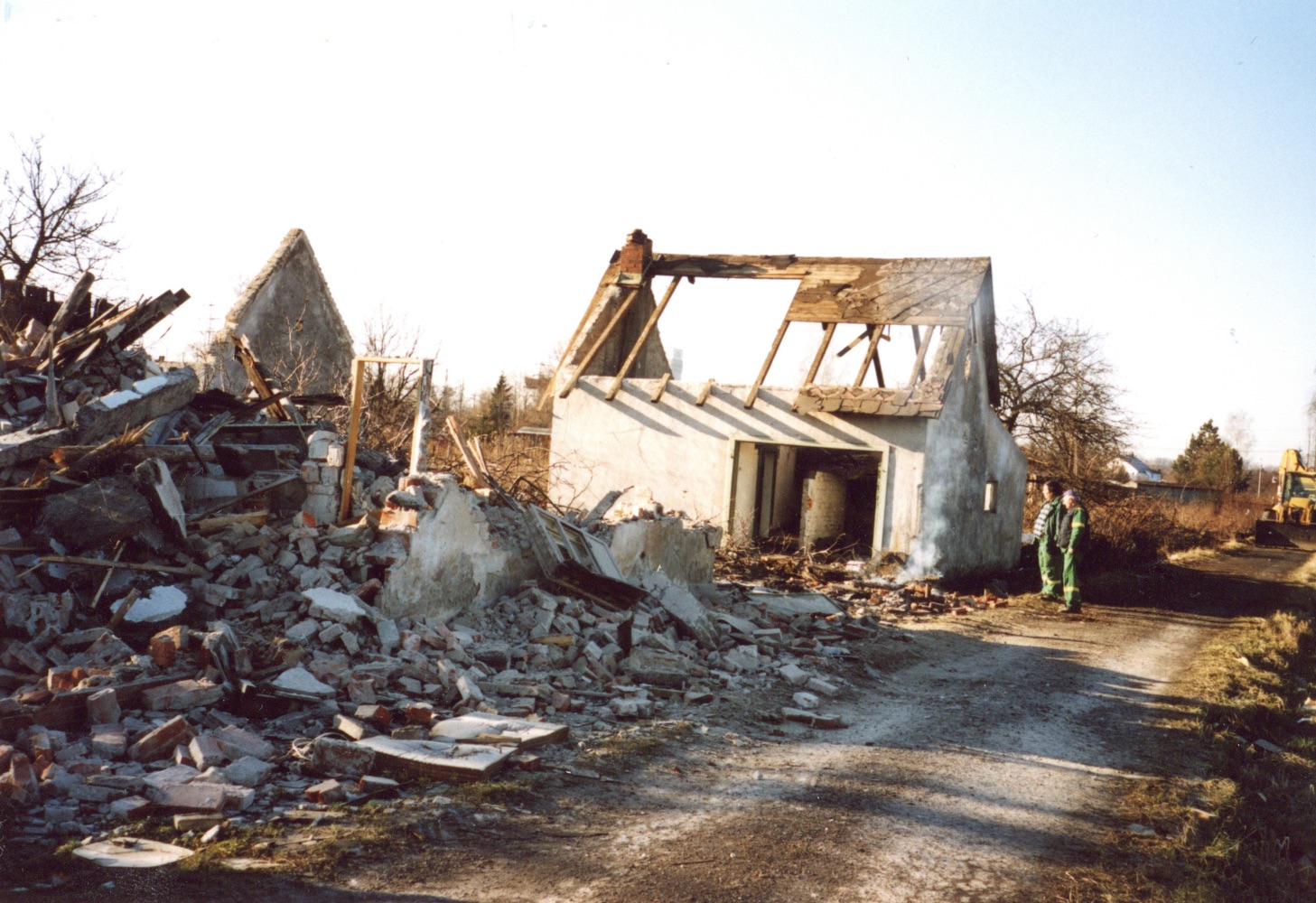 Demolice domu čp. 527 na snímku z 15.1.2007 (Sbírka Józefa Chmiela)