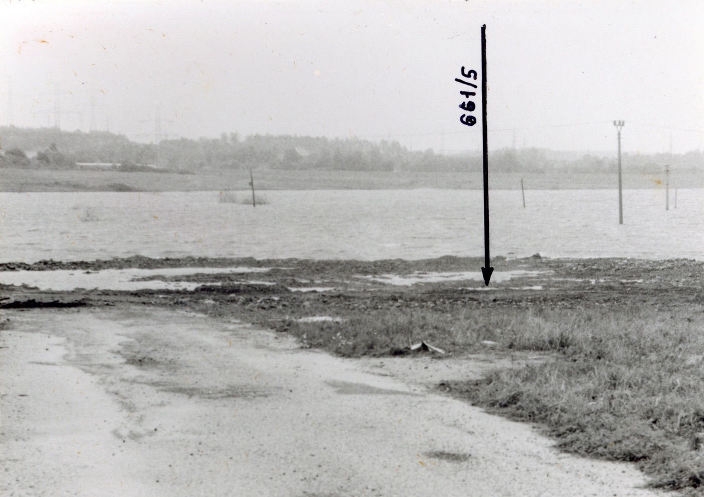 Místo, kde stával dům čp. 661 na snímku z 9.7.1992 (Sbírka Józefa Chmiela)