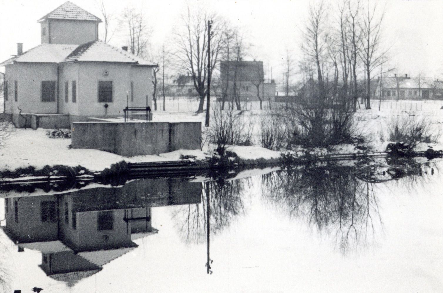 Čerpací stanice pro důl Barbora na snímku z roku 1954 (Sbírka Józefa Chmiela)