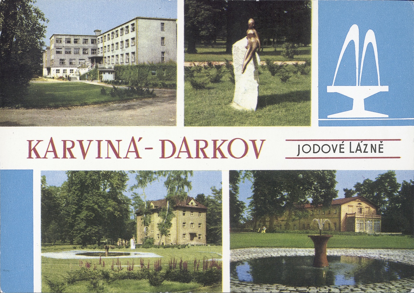 Lázně DARKOV na dobové pohlednici