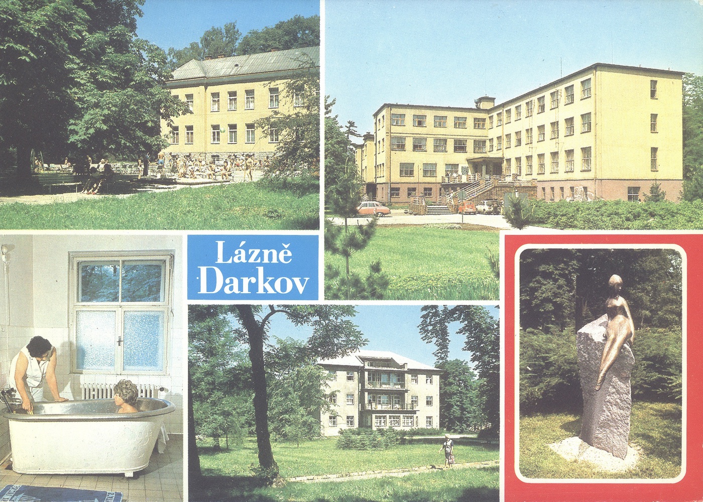 Lázně DARKOV na dobové pohlednici