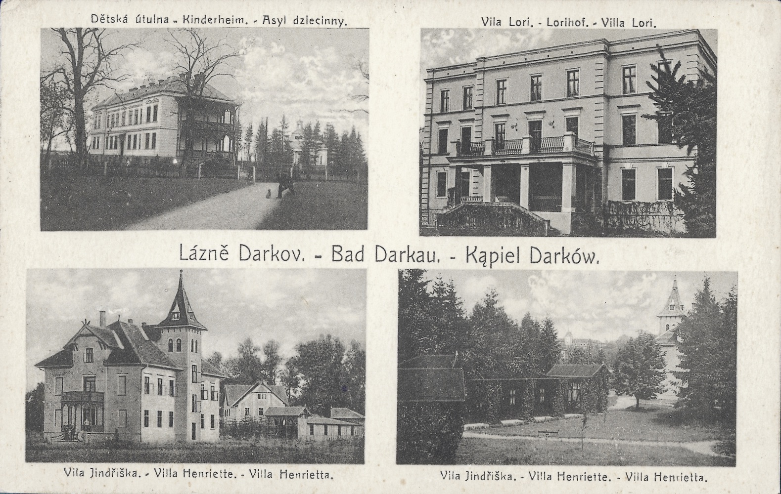 Lázně DARKOV na dobové pohlednici