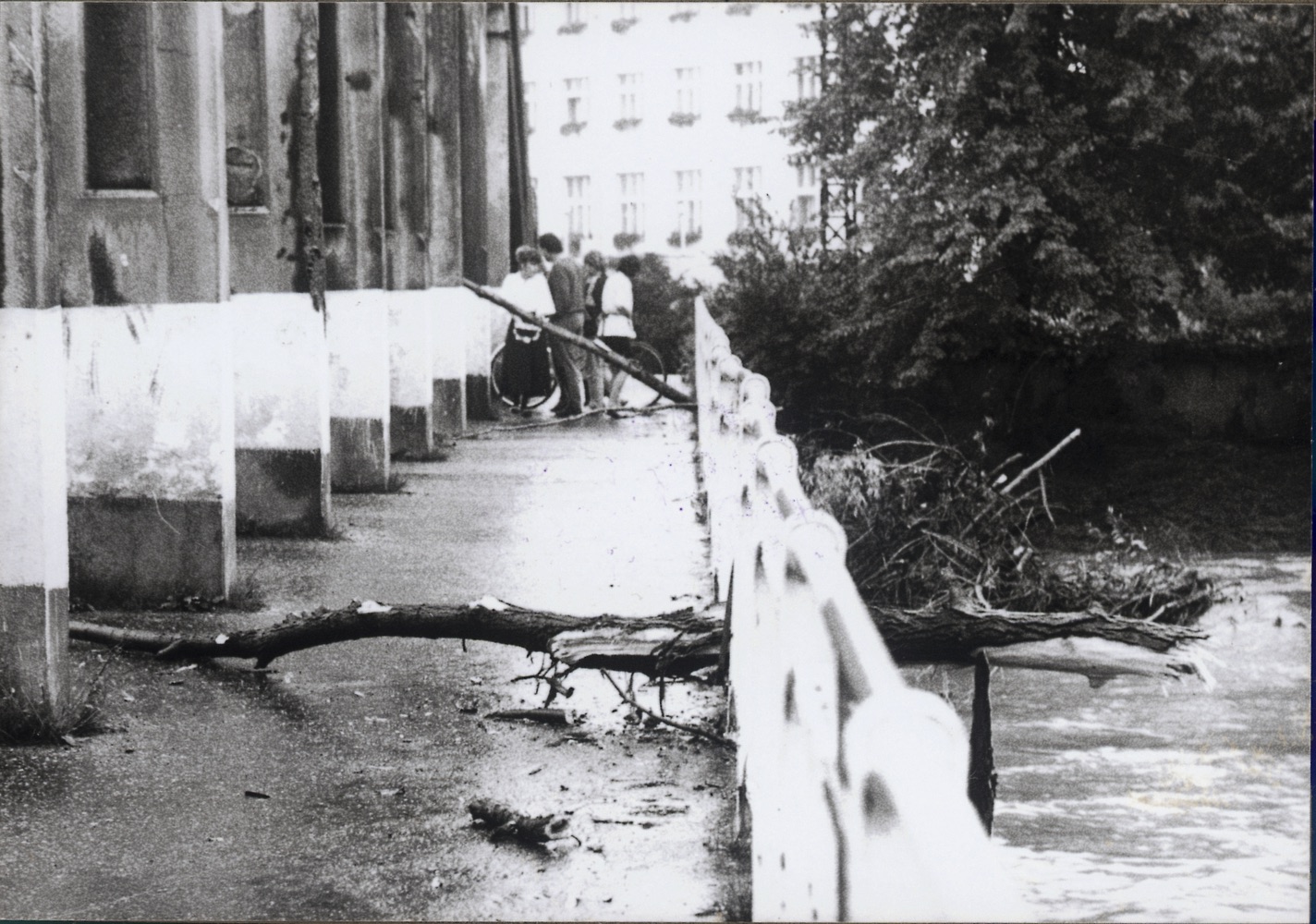Darkovský most při povodních v srpnu 1996
