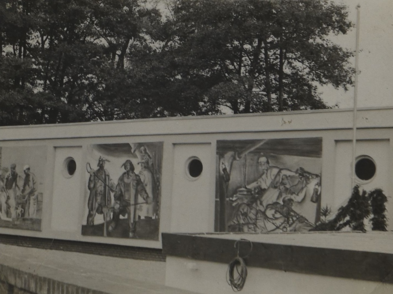 Záběr z areálu přírodního amfiteátru v Solci v roce 1951