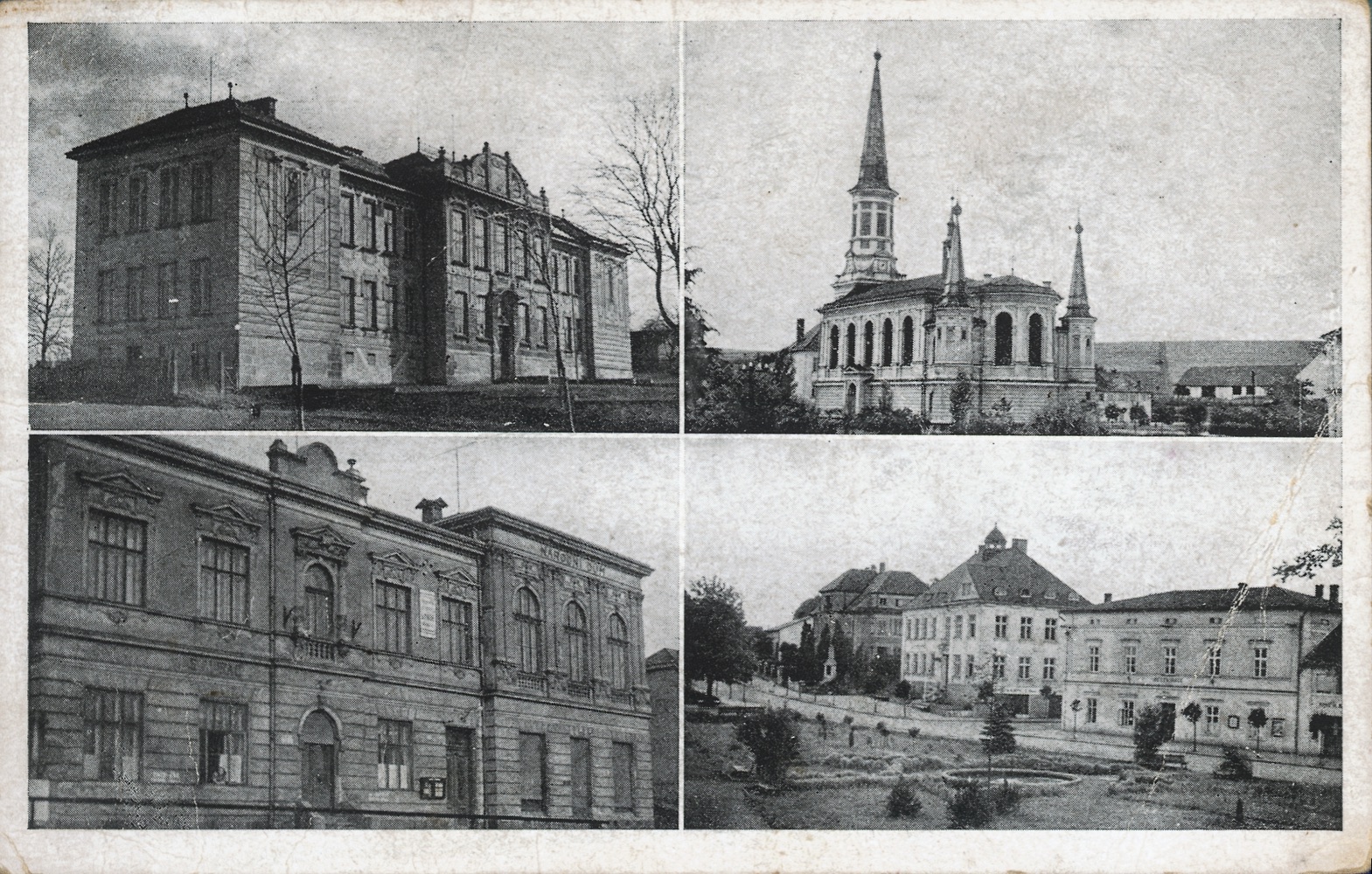 Národní dům v Doubravě (čp. 462) na dobové pohlednici z roku 1951.