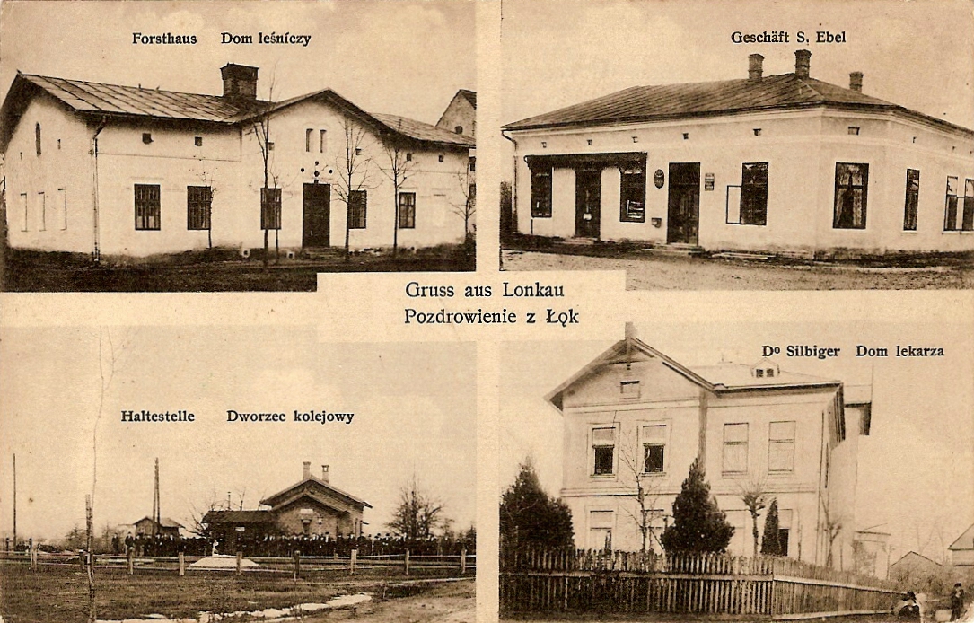 Železniční zastávka Louky na dobové pohlednici