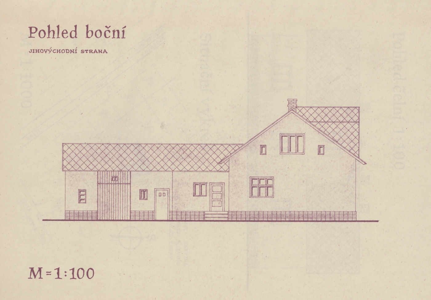 Plán domu čp. 306 (poslední obyvatelé: Foltyn J., Brachaček J.)