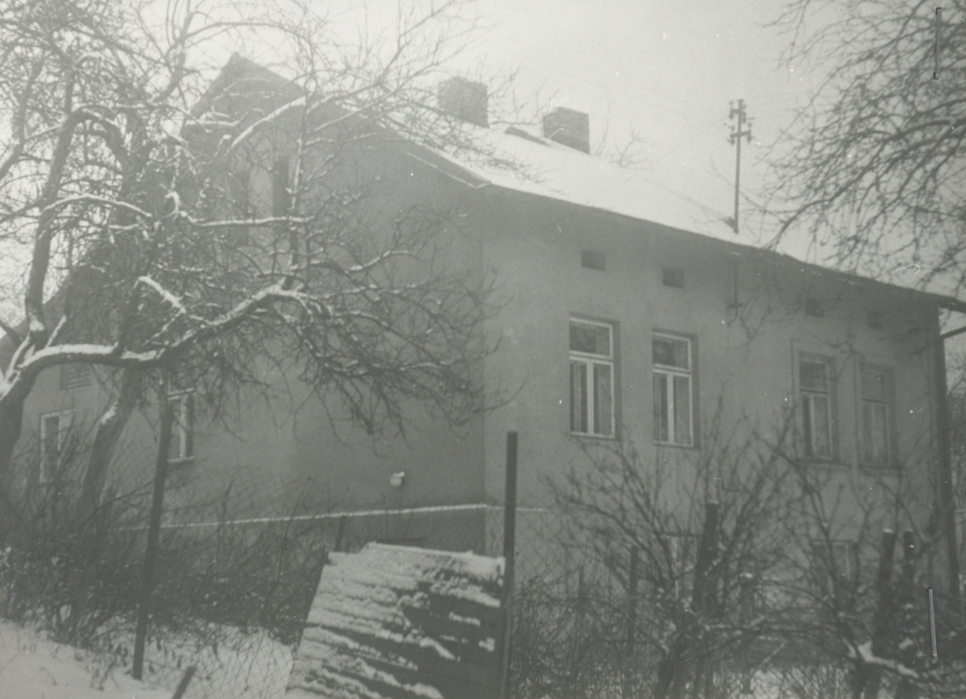 Dům čp. 308 (poslední obyvatelé: Galia A. + F.), čp. 312  (poslední obyvatelé: Szmiga E. + F.) - leden 1981