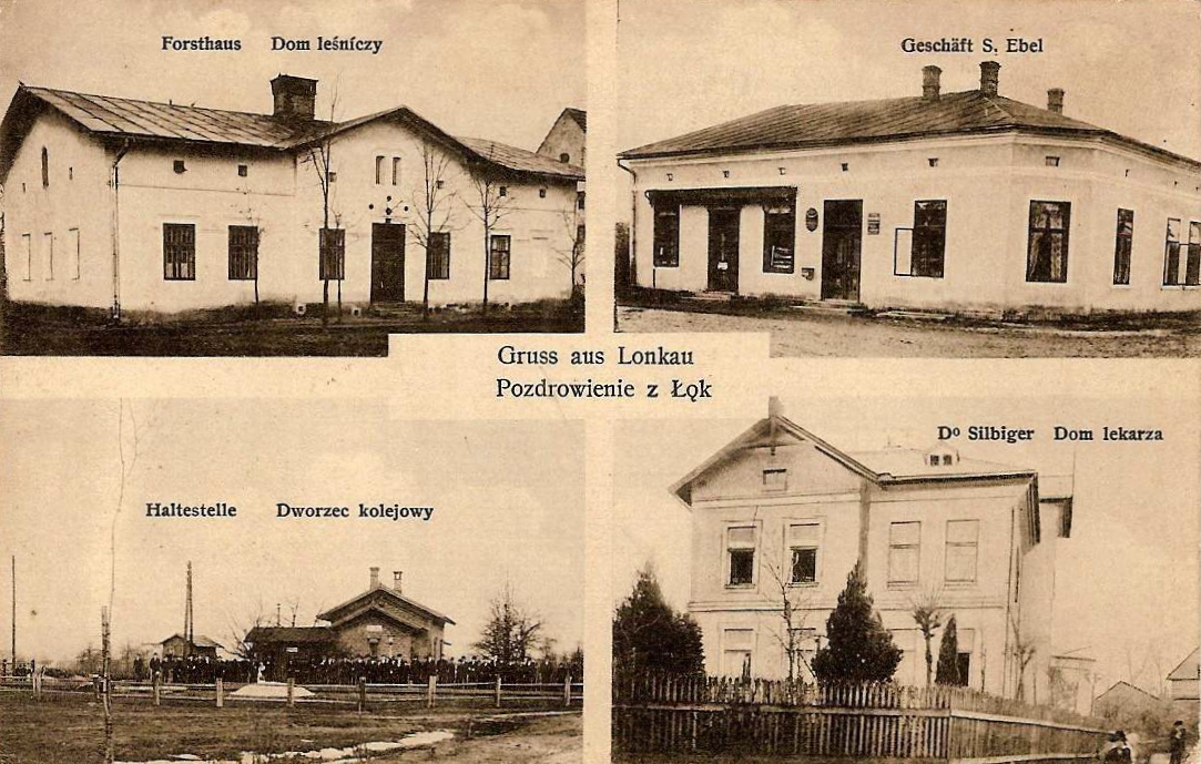 Obchod v domě čp. 35 na dobové pohlednici (vpravo nahoře)