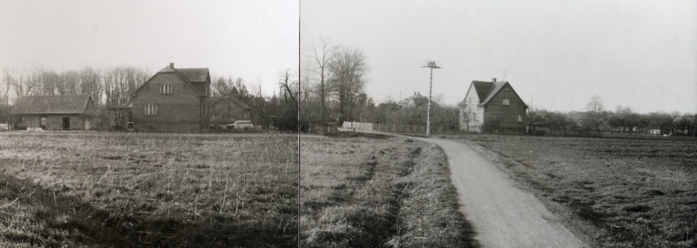 Vlevo dům čp. 519, vpravo pak dům čp. 510 (poslední obyvatelé: Witosz B.). Se svolením autora fotografie p. Bronislava Filipczyka, ze soukromé sbírky