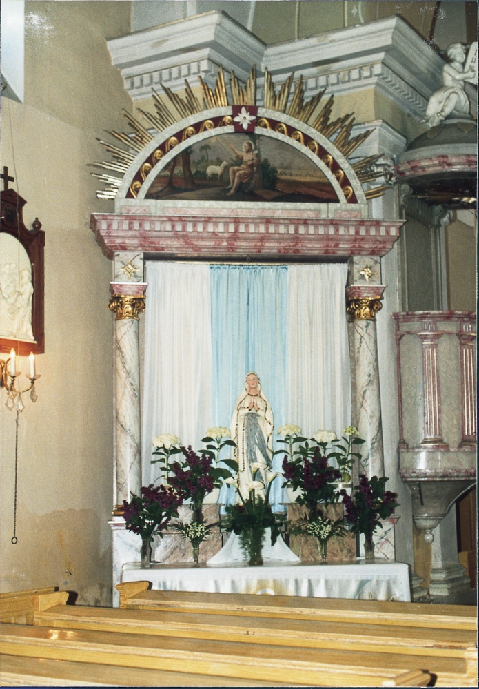 Z interiéru kostela sv. Barbory v Loukách