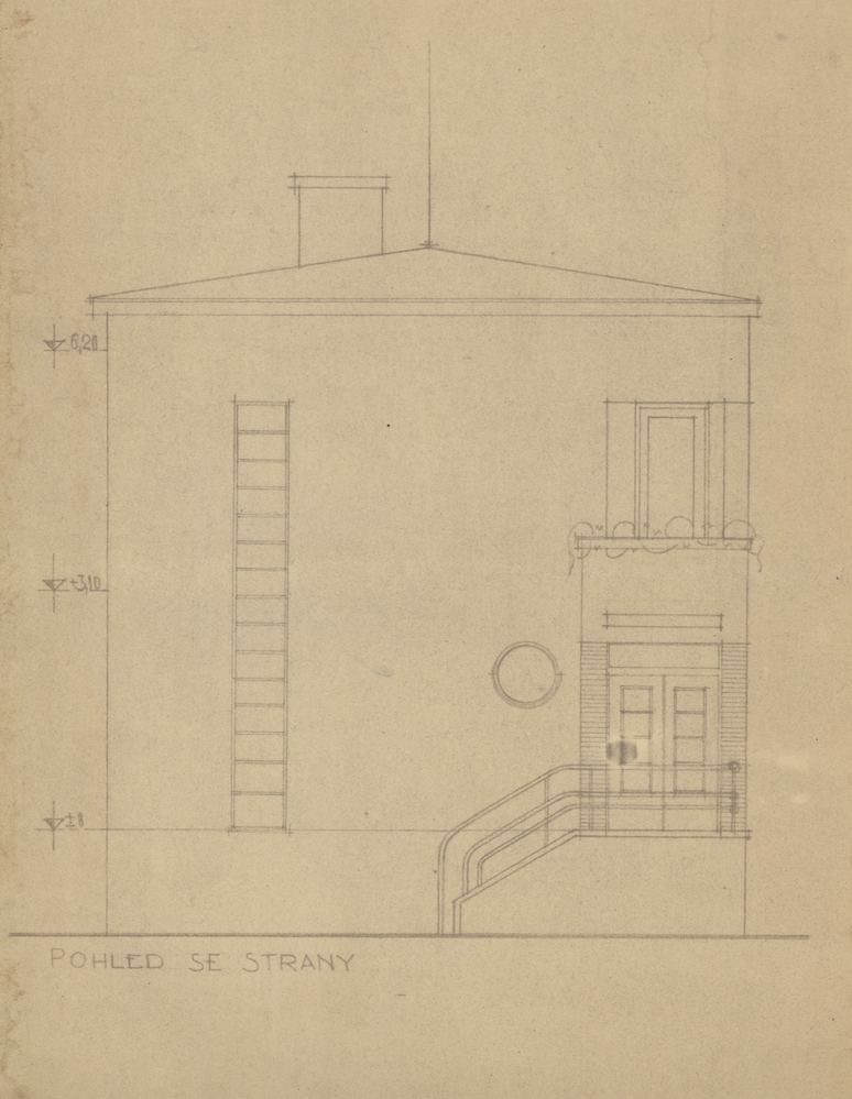 Část stavebního plánu domu čp. 150 v Solci z roku 1934