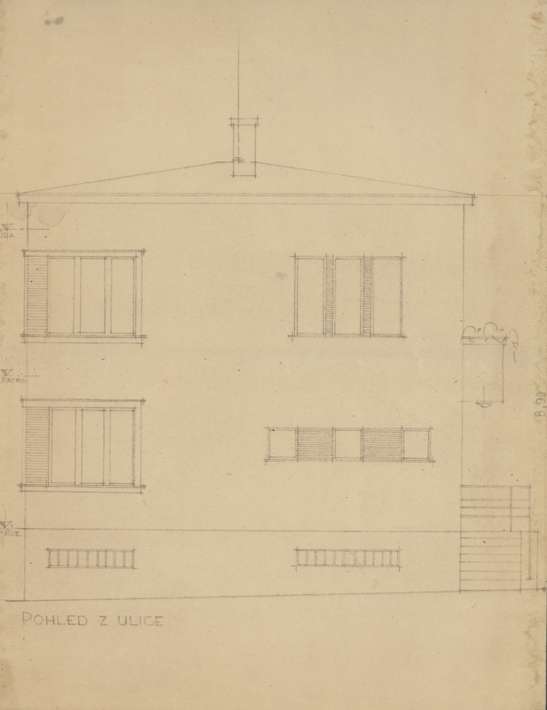 Část stavebního plánu domu čp. 150 v Solci z roku 1934