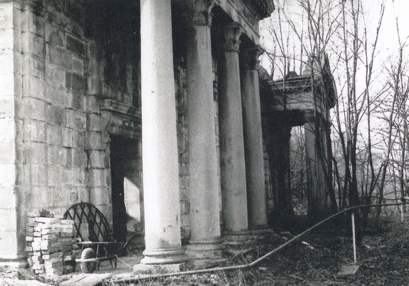 Počátek rozboru. Rok 1986 (Zdroj: E. Schweserová, P. Bindač: SOLCA Tajemství zámeckého parku = KLIK NA FOTOGRAFII. Foto ze soukromé sbírky Ing. Stanislava Kołka)