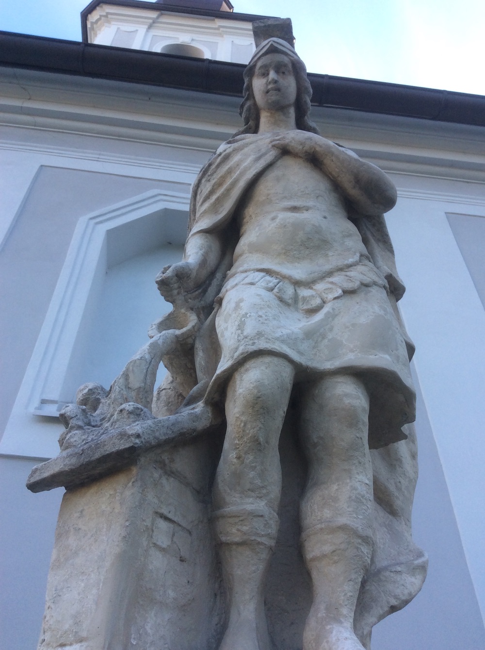 Socha svatého Floriána z roku 1898, u kostela sv. Marka ve Fryštátě