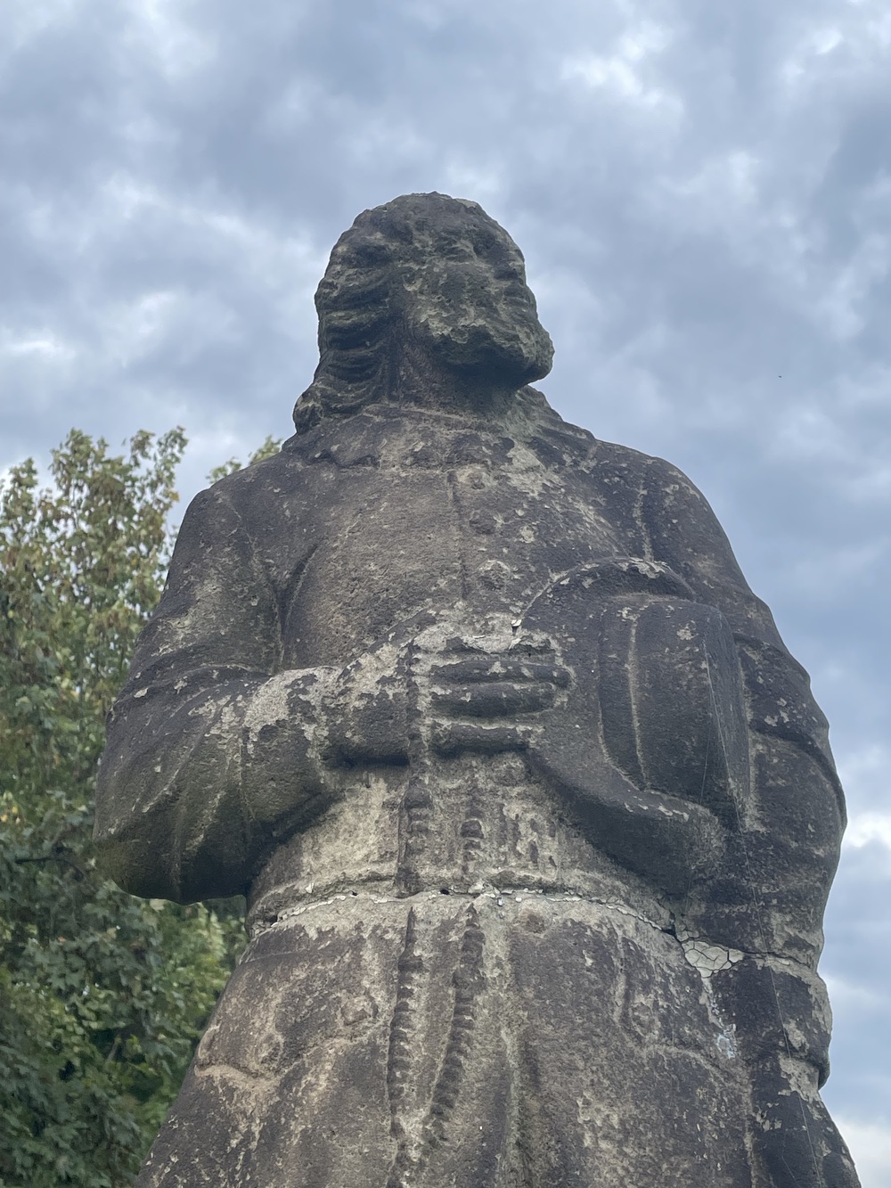 Socha svatého Isidora z roku 1863 v Petřvaldě, Na Zaryjích. (Fotografováno: 22.9.2023. Autor: Grafová Lenka)