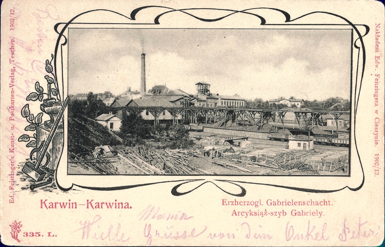 Jáma Gabriela na dobové pohlednici