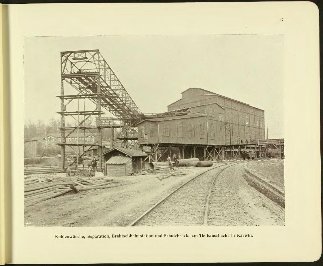 Důl Hlubina na záběru z publikace Witkowitzer Bergbau- und Eisenhütten Gewerkschaft Witkowitz, Mähren (EXTERNÍ ZDROJ: Digitální knihovna Moravskoslezského kraje)