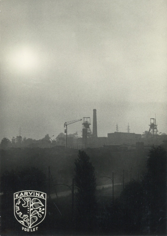 Důl Jindřich (ČSA, záv. 3) na pohlednici z roku 1968
