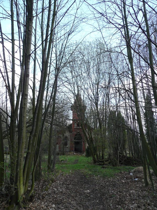 Kaple na evangelickém hřbitově v Novém Jorku (stav v letech 2008-2011).