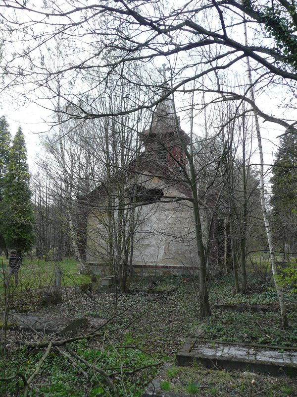 Kaple na evangelickém hřbitově v Novém Jorku (stav v letech 2008-2011).