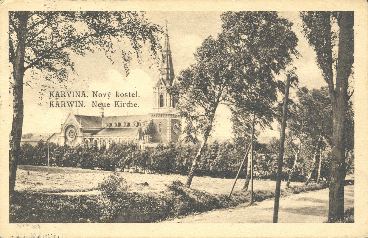Kostel sv. Jindřicha na dobové pohlednici