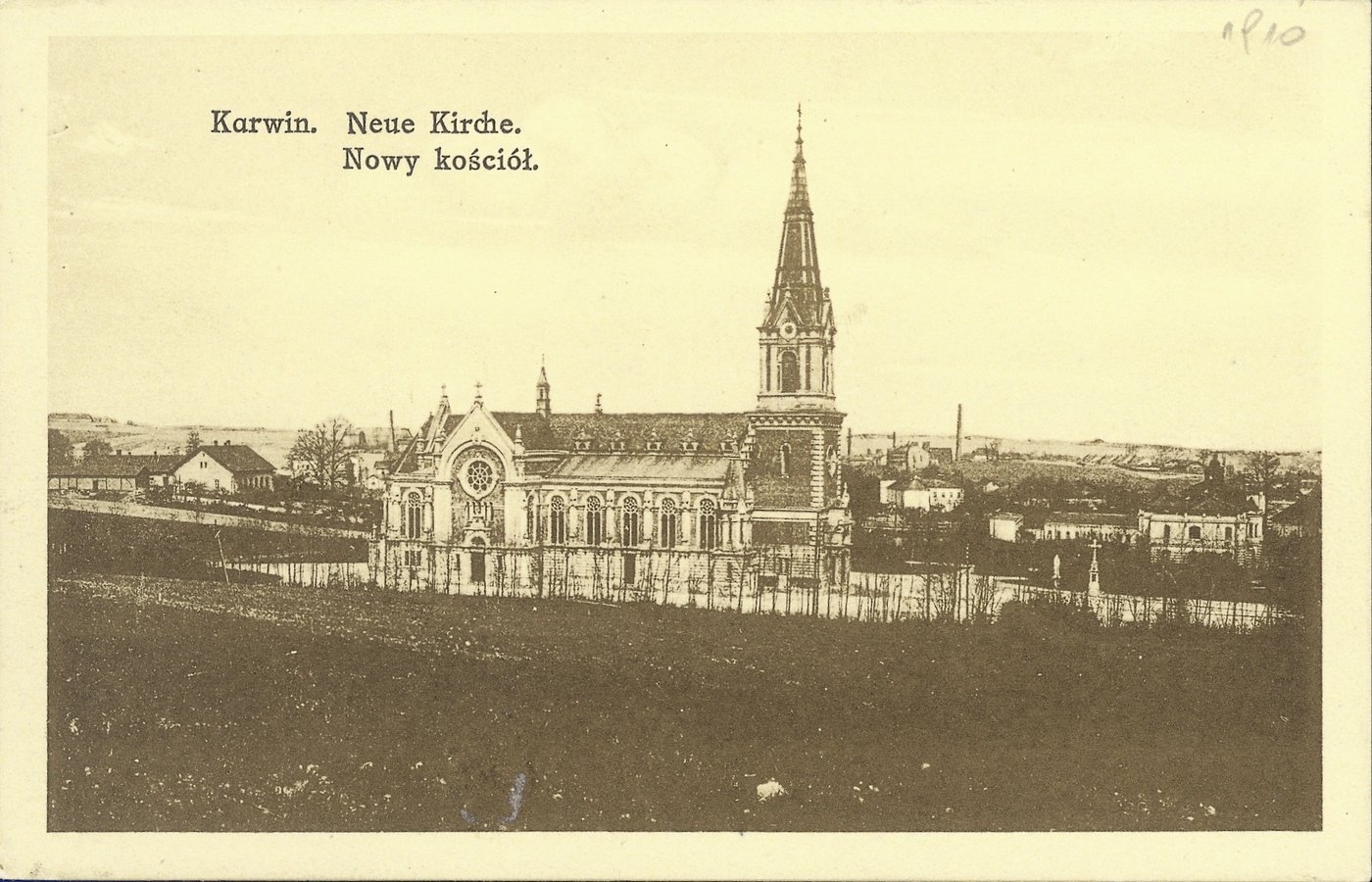 Kostel sv. Jindřicha na dobové pohlednici