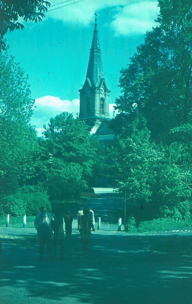 Kostel sv. Jindřicha na barevném diapozitivu