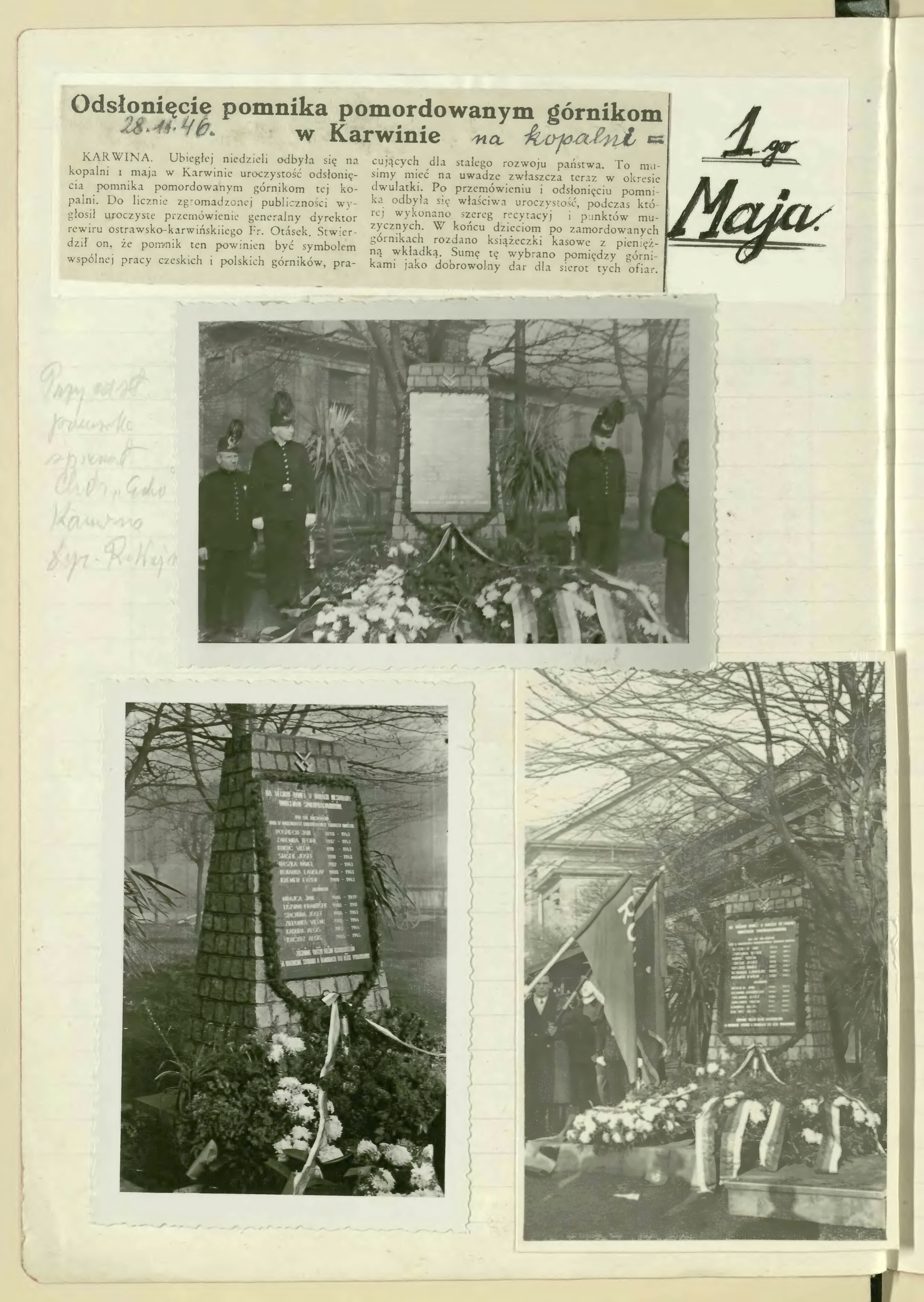 Dr. Józef Mazurek: Przyczynek do historii ruchu oporu 1939-1945 - Karwina-Kopalnie, str. 54 (Zdroj: Śląska Biblioteka Cyfrowa. Odkaz = KLIK na obrázek)