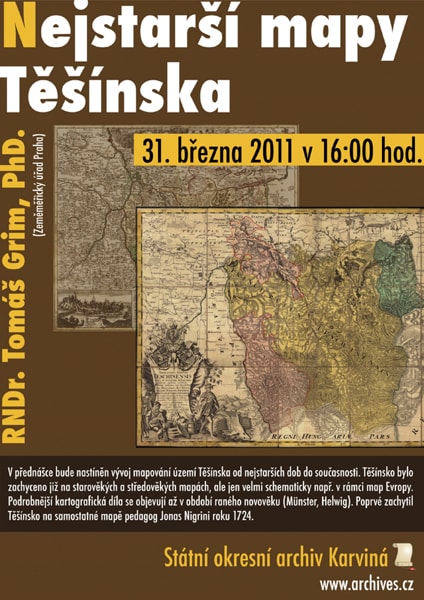 RnDr. Tomáš GRIM, PhD.: Nejstarší mapy Těšínska