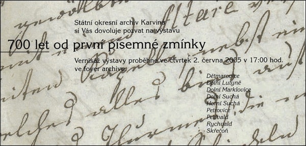700 let od první písemné zmínky