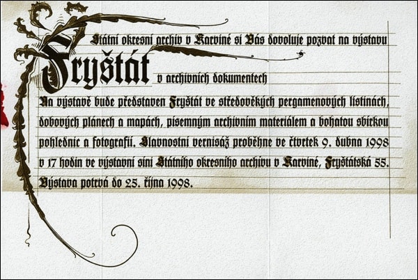 Fryštát v archivních dokumentech