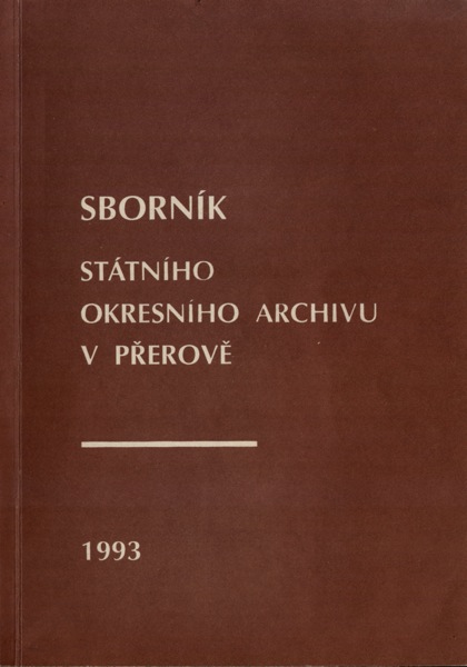 Sborník Státního okresního archivu Přerov 1993